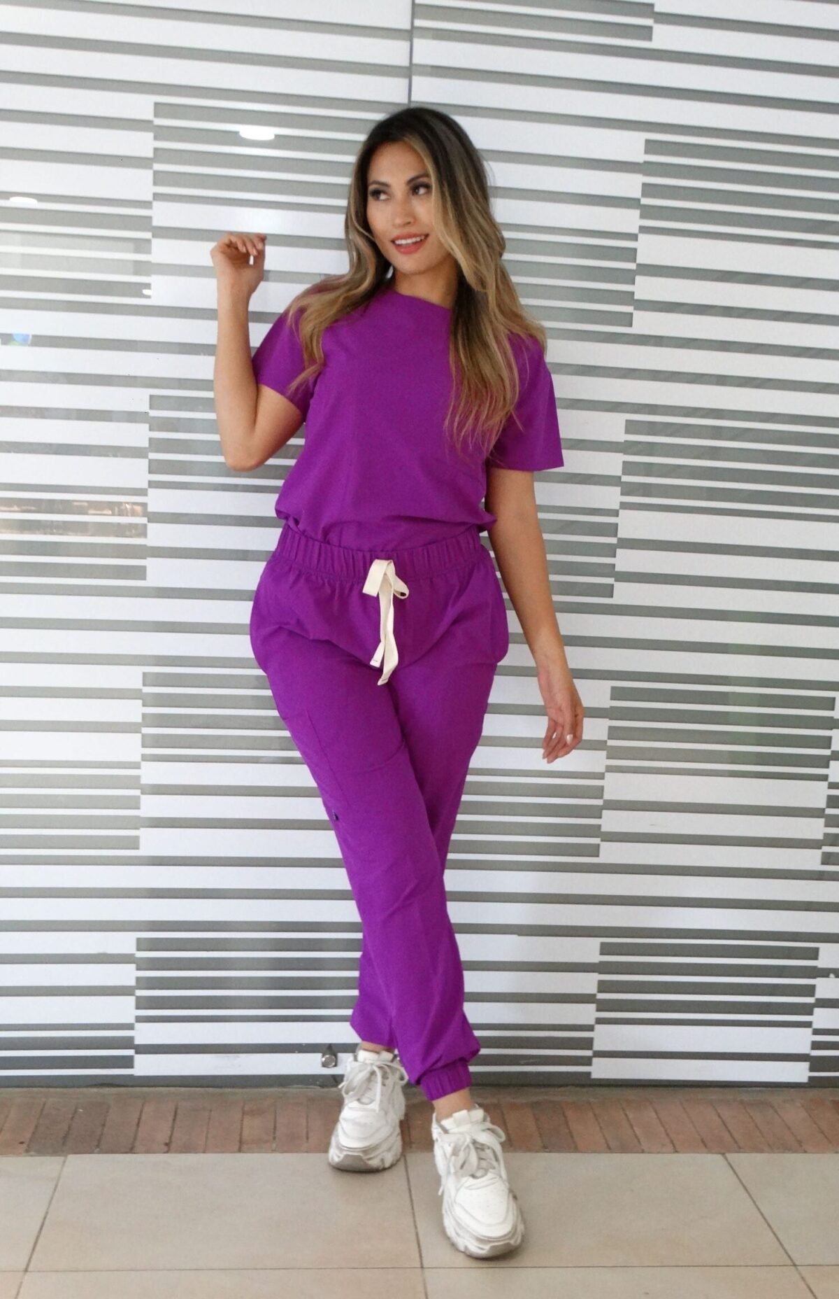 uniforme médico boston jogger morado